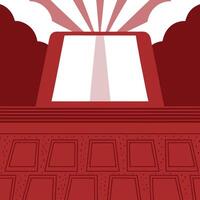 Abstract Red Geometric Design with Central Light Source vector