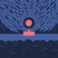 Abstract Stage Performance Audience and Spotlight vector