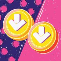 Download Button Colorful Abstract Design vector