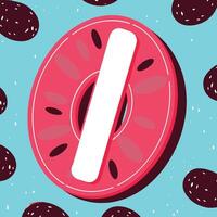 Abstract Pink and White Circular Design with Dark Spots vector