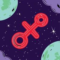 Cosmic Craft Abstract Space Exploration vector