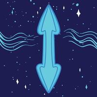 Abstract Double Arrow Design Up and Down Movement vector