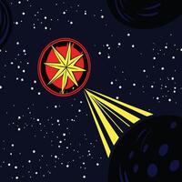 Cosmic Starburst Celestial Event in Deep Space vector