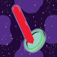 Abstract Cosmic Design Red and Green Shapes in Space vector