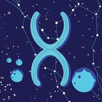 Cosmic X Celestial Bodies and Genetic Code vector