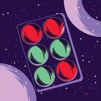 Cosmic Traffic Light Abstract Art vector