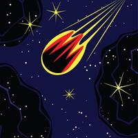 Cosmic Fireball Celestial Event in Deep Space vector