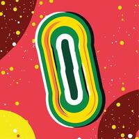 Abstract Colorful Letter O Design with Dots and Circles vector
