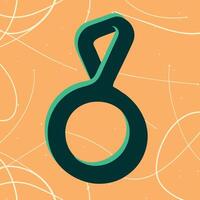 Abstract Circular Design Interlocking Shapes and Curves vector