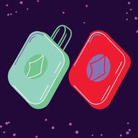 Abstract Geometric Bags Colorful Design Elements vector