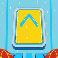 Up Arrow Button Abstract Colorful Design vector