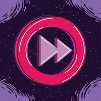 Fast Forward Button Cosmic Design vector
