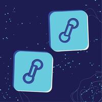 Dual Circular Connectors Abstract Design vector
