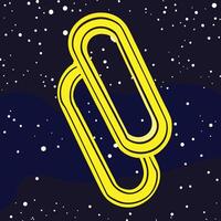 Cosmic Link Abstract Space Art with Intertwined Loops vector