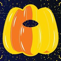 Abstract Orange and Yellow Design with Splashes vector