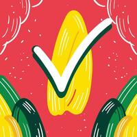 Abstract Checkmark Design Colorful Illustration vector