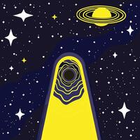 Cosmic Portal Journey Through Space and Stars vector