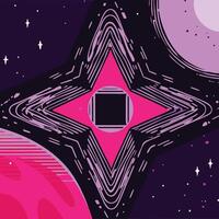 Cosmic Starburst Abstract Space Art vector