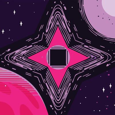 Cosmic Starburst Abstract Space Art