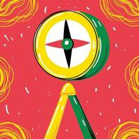 Abstract Compass Navigation Graphic Design vector