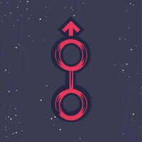 Abstract Symbol Upward Progression, Circular Pathways vector