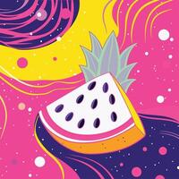 Summer Fruit Slice Abstract Design vector