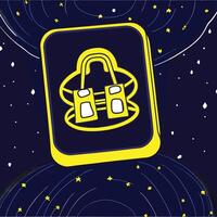 Night Sky Symbol Celestial Design with Twin Objects vector