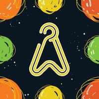 Cosmic Clothes Hanger Abstract Space Design vector
