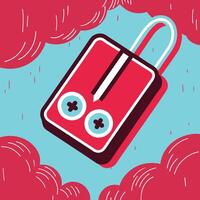 Abstract Red and Blue Geometric Design vector
