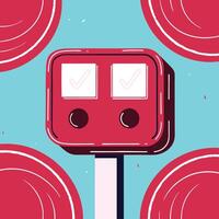 Dual Check-in Kiosk Automated System Design vector