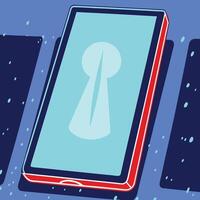 Digital Keyhole Unveiling Mobile Security vector