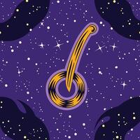 Cosmic Ring and Celestial Stream Abstract Space Art vector