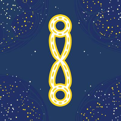 Cosmic Infinity Symbol Abstract Night Sky Design