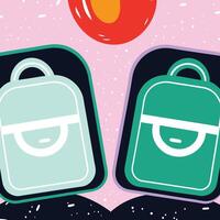 Stylish Backpacks Color Options and Design vector
