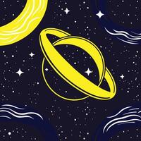 Cosmic Rings Abstract Space Art vector