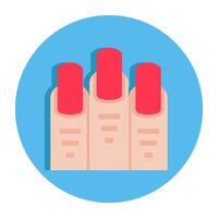 Hand beauty treatment icon, flat design of manicure vector