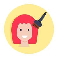 Editable design icon of haircut vector