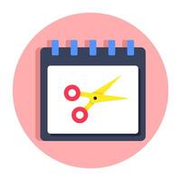 Trendy design icon of salon schedule vector