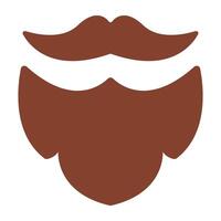 A flat design icon of mustache prop vector