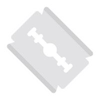 Conceptual flat design icon of razor blade vector