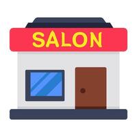 Editable design icon of salon building vector