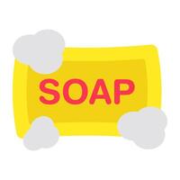 A creative design icon of soap available for instant download vector