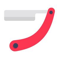 An icon design of straight razor vector
