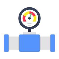 A flat design icon of pipeline vector