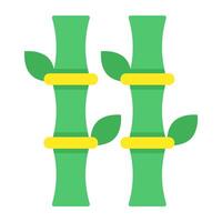 An icon design of bamboo sticks vector