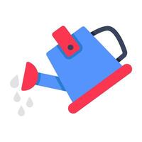 An icon design of watering can vector