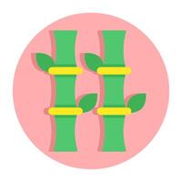 An icon design of bamboo sticks vector