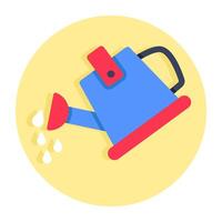An icon design of watering can vector