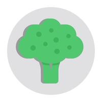 A colored design icon of broccoli vector