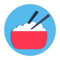 An icon design of noodles vector